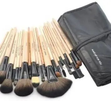 Crazycity Professional Cosmetic Makeup Brush Set with Bag (24pcs)