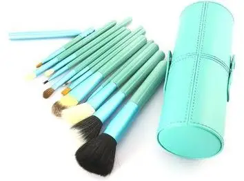 12pcs Makeup Brush Set in Leather Case